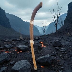 VERY Weathered Unique Hobbit Wooden Walking Stick